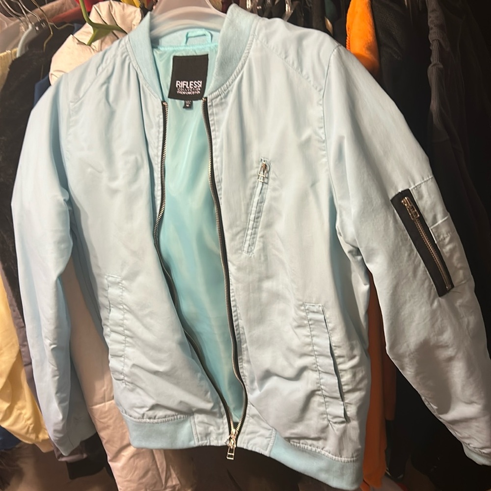 Blue Bomber Jacket, worn once